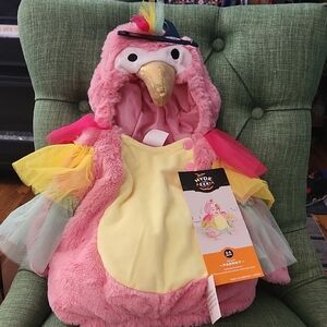 Pink Parrot Infant Costume with Tulle Accents